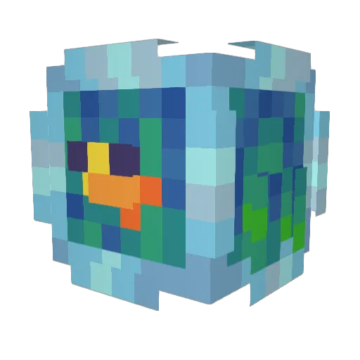 GILOL10 Minecraft avatar head, 3D render