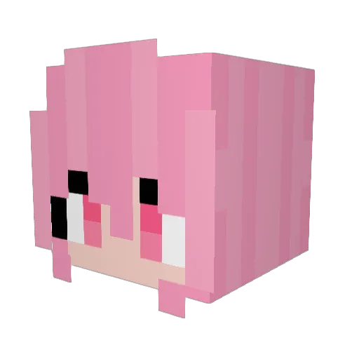 GIMMIIx Minecraft avatar head, 3D render