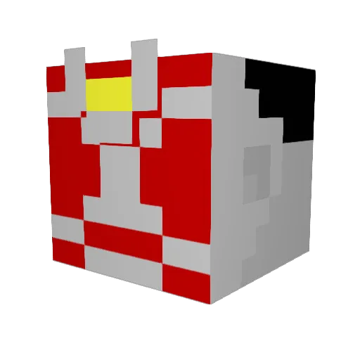 GIN0331 Minecraft avatar head, 3D render