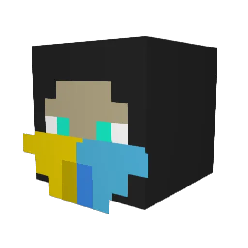 GINGERMAN9 Minecraft avatar head, 3D render