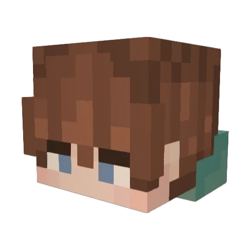 GINGER_SCRUB Minecraft avatar head, 3D render