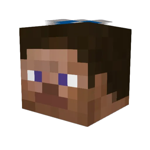 GINOAM Minecraft avatar head, 3D render