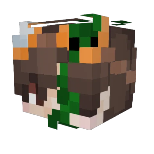 GIOIIII Minecraft avatar head, 3D render