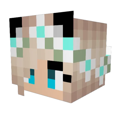 GIORGIA1 Minecraft avatar head, 3D render