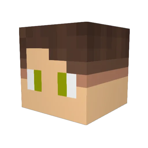 GIOVANISC Minecraft avatar head, 3D render