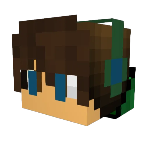GIO__12 Minecraft avatar head, 3D render