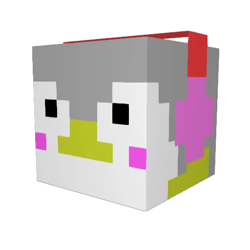 GIRA777 Minecraft avatar head, 3D render