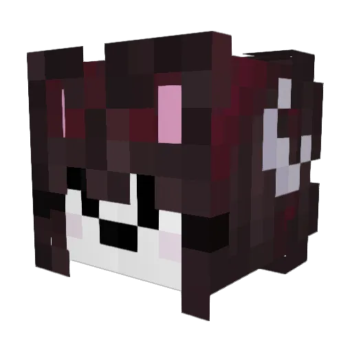 GIRLCESTUOUS Minecraft avatar head, 3D render