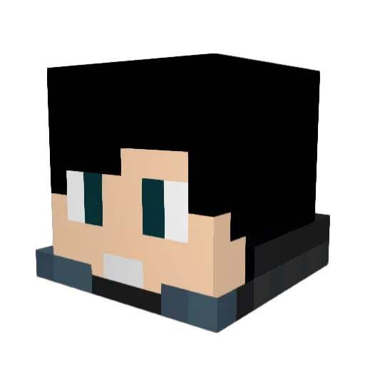 GIRY Minecraft avatar head, 3D render