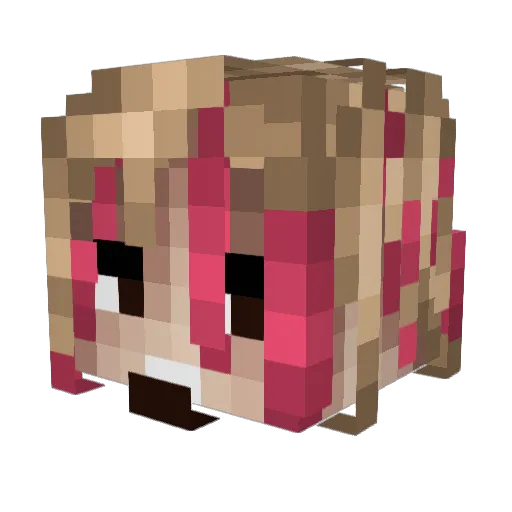 GITYL3R Minecraft avatar head, 3D render