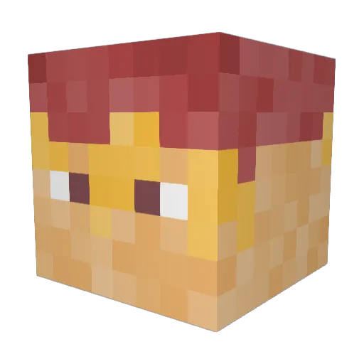 GIULIO32 Minecraft avatar head, 3D render