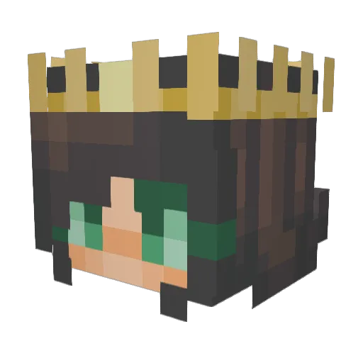GIXZELL Minecraft avatar head, 3D render