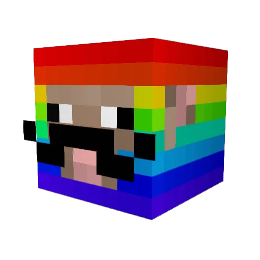 GIZMONIUS Minecraft avatar head, 3D render