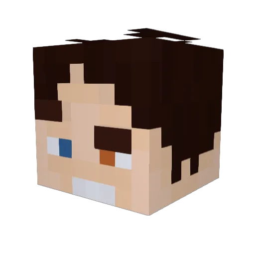 GIZOR11 Minecraft avatar head, 3D render
