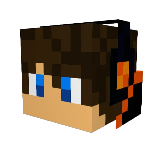 GI_BACON_006 Minecraft avatar head, 3D render