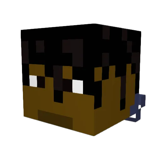 GI_D Minecraft avatar head, 3D render