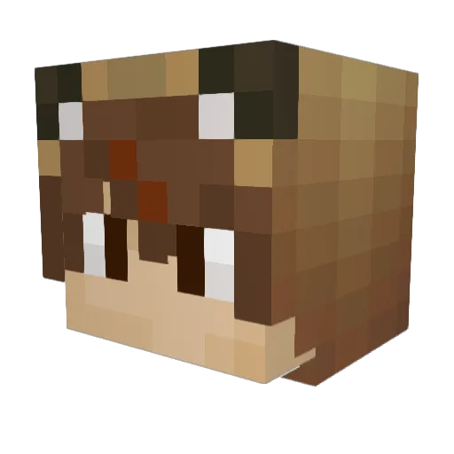 GIaivee Minecraft avatar head, 3D render