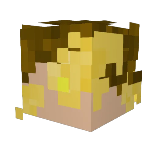 GIitchlesss Minecraft avatar head, 3D render