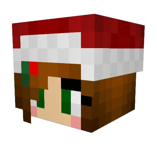 GIrlCatLaLAla Minecraft avatar head, 3D render