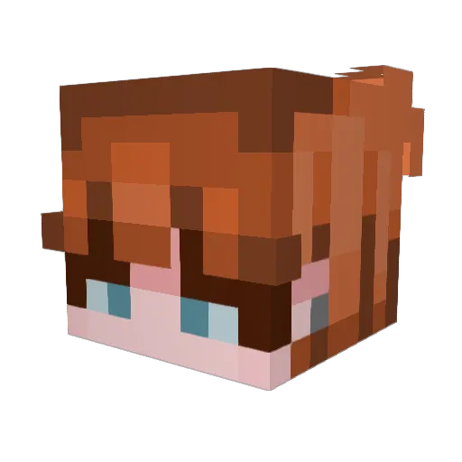 GJ2069 Minecraft avatar head, 3D render