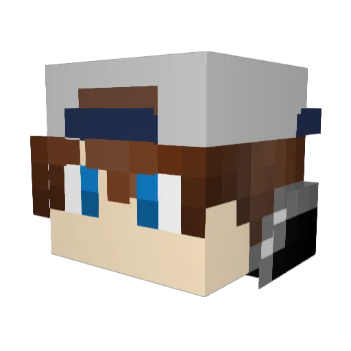 GJGaming Minecraft avatar head, 3D render
