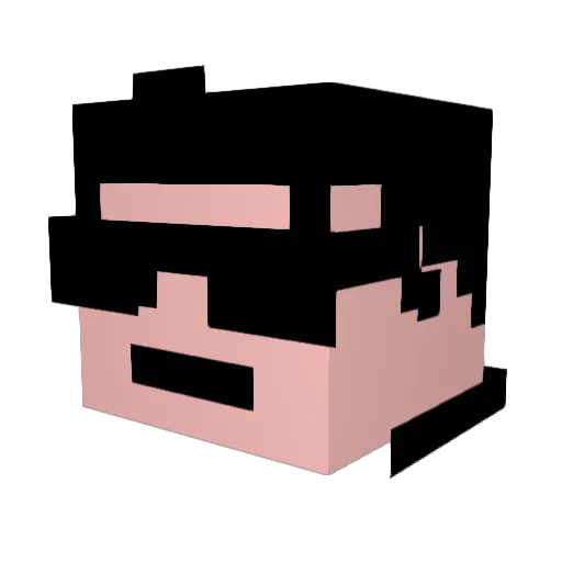 GJMarius Minecraft avatar head, 3D render