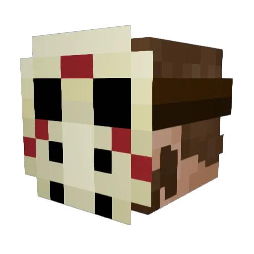 GJN2213 Minecraft avatar head, 3D render