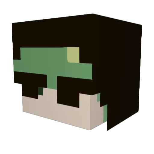 GJRung Minecraft avatar head, 3D render