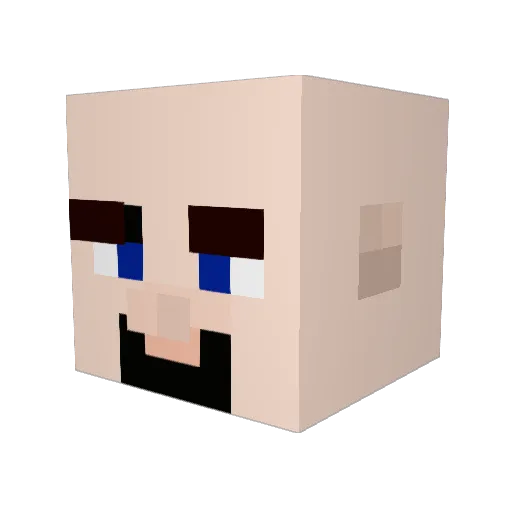 GK0716 Minecraft avatar head, 3D render