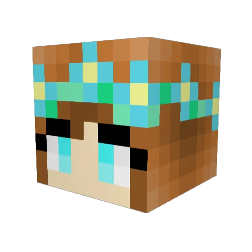 GK123 Minecraft avatar head, 3D render