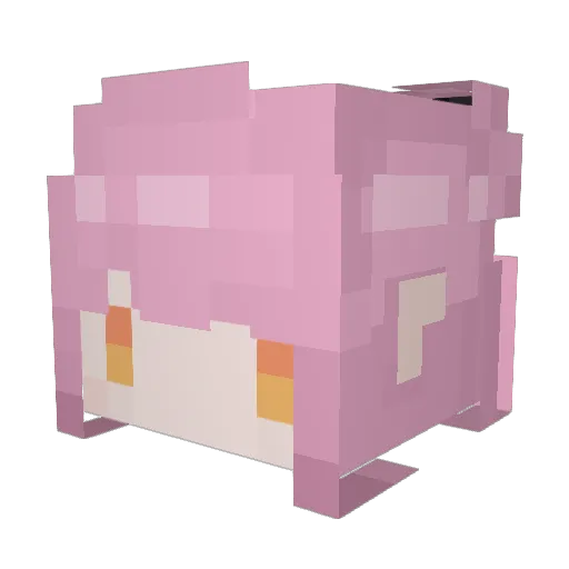 GKGGG Minecraft avatar head, 3D render