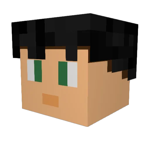 GKING000 Minecraft avatar head, 3D render