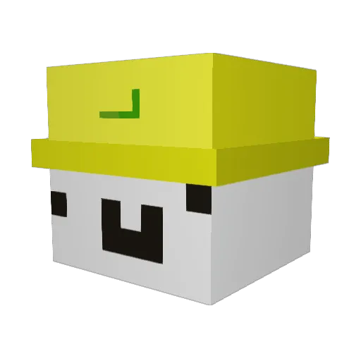 GKL_uchiha Minecraft avatar head, 3D render