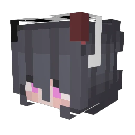 GKUWU_ Minecraft avatar head, 3D render