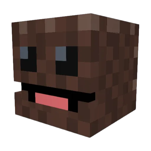 GKdammn Minecraft avatar head, 3D render