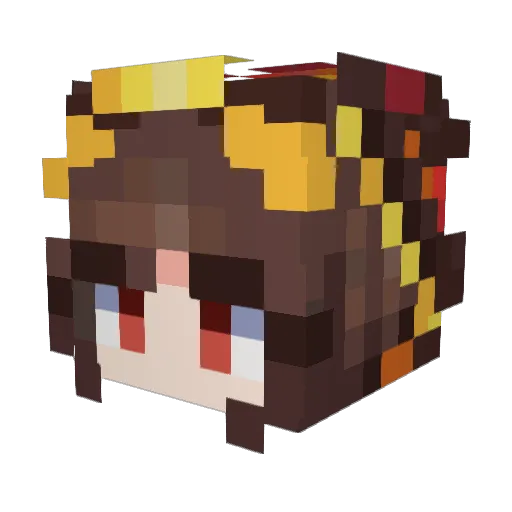 GKodeee Minecraft avatar head, 3D render