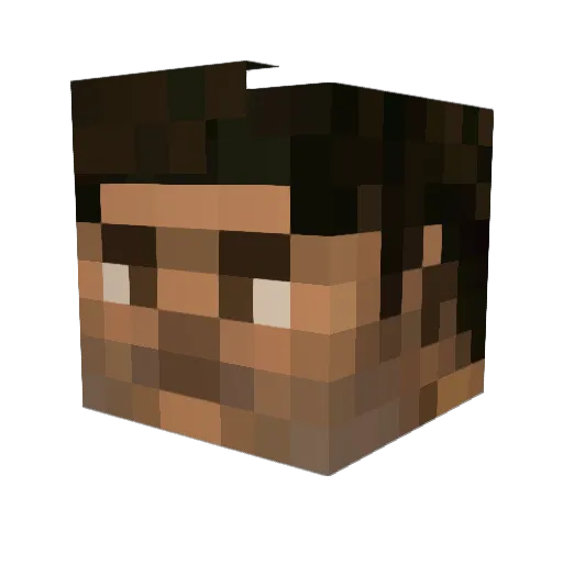 GKolin Minecraft avatar head, 3D render