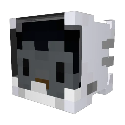 GKrow Minecraft avatar head, 3D render