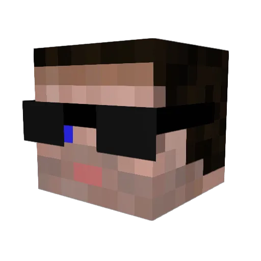 GKuba Minecraft avatar head, 3D render