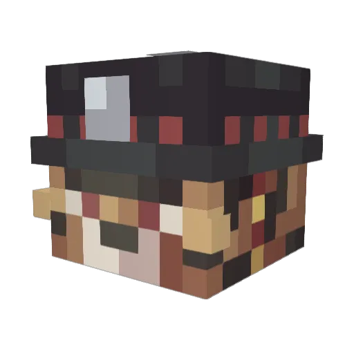 GL0691 Minecraft avatar head, 3D render