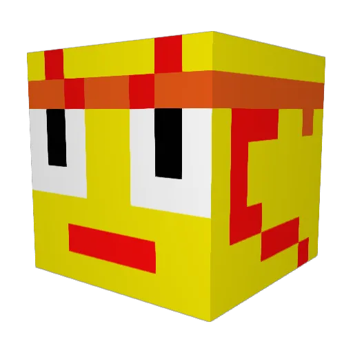 GL0BGL4B Minecraft avatar head, 3D render