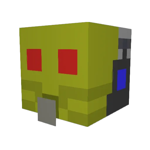 GLDEN_kyle Minecraft avatar head, 3D render