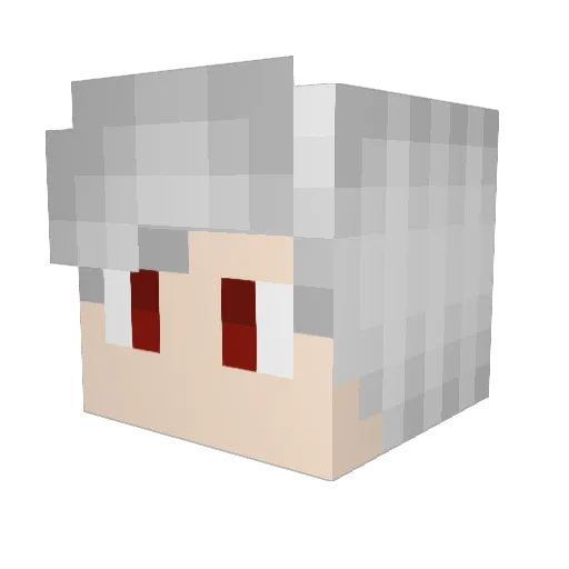 GLEKTOR Minecraft avatar head, 3D render