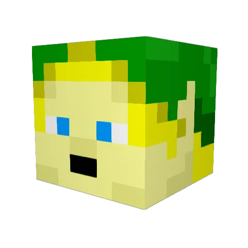 GLFields89 Minecraft avatar head, 3D render