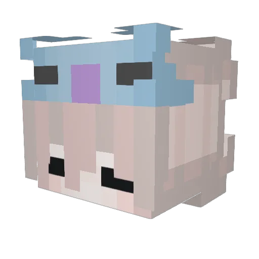 GLGL_ Minecraft avatar head, 3D render