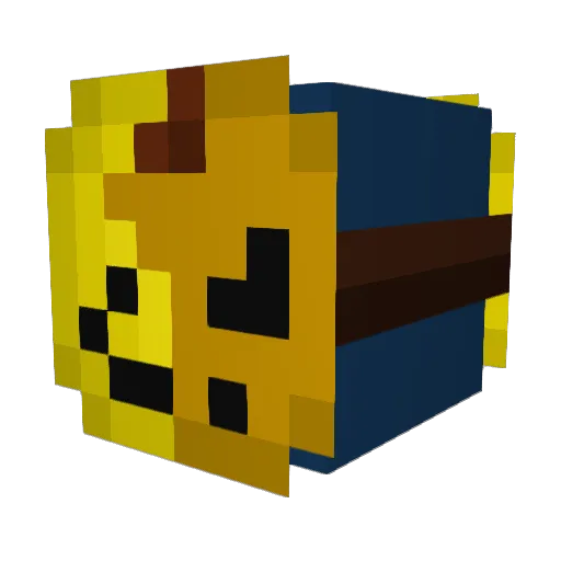 GLICH_ERROR01 Minecraft avatar head, 3D render