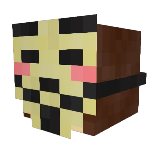 GLITCHER13 Minecraft avatar head, 3D render