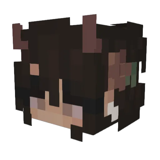 GLIZZ_GOBLIN Minecraft avatar head, 3D render