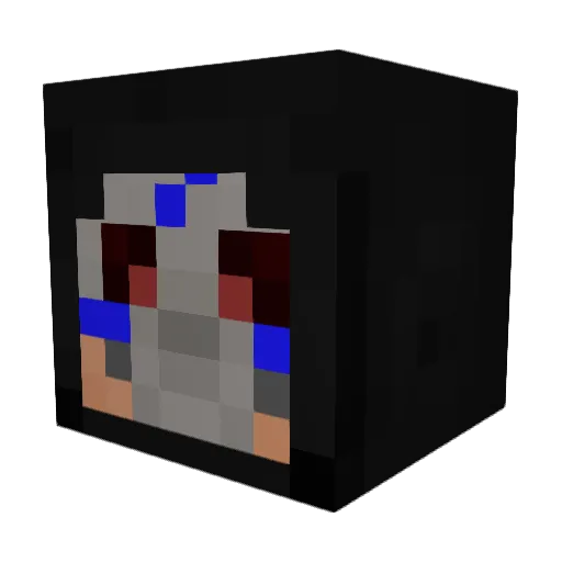 GLL Minecraft avatar head, 3D render