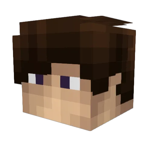 GLMAS Minecraft avatar head, 3D render